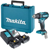 Makita Perceuse-visseuse sans fil DDF 485 RFE 18 V 50 Nm sans balais + 2 batteries 3,0 Ah + chargeur + mallette