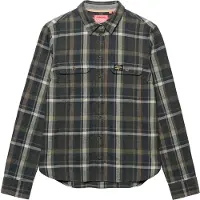 Superdry Chemisier marine / moka / gris clair / olive