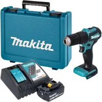 Makita Perceuse-visseuse à percussion sans fil DHP 483 RG1E 18 V 40 Nm sans balais + 1 batterie 6,0 Ah + chargeur + mallette