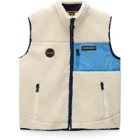 Napapijri Gilet 'Yupik V 2' beige clair / bleu roi
