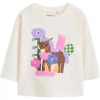Next T-Shirt 'Pferd' écru / marron / lilas / rose