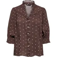 ONLY Chemisier 'ONLRaya' rouge foncé / blanc
