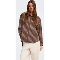 ONLY Chemisier 'ONLOREGON ALVA' chocolat / blanc