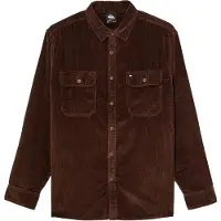 Quiksilver - Chemise en coton côtelé - Venture Cord Shirt Java en Coton - Taille M - Bordeaux