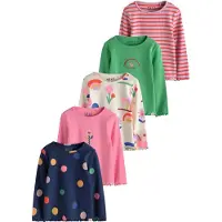 Next T-Shirt écru / bleu marine / vert / lilas / rose clair