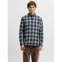 Jack & jones Chemise 'JPRBluharvey' bleu foncé / gris clair