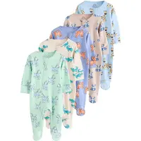 Next Pyjama beige / bleu clair / vert clair / blanc