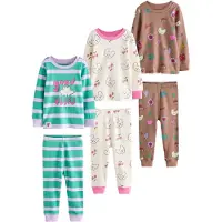 Next Pyjama moka / vert / violet clair / noir