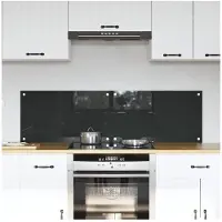 vidaXL Dos de cuisine 2 pcs gris foncé 70 x 40 cm Verre trempé