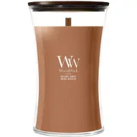 Woodwick Radiant Amber bougie parfumée avec mèche en bois 610 g