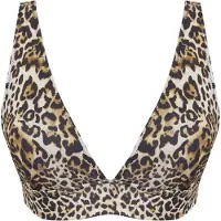 Trendyol Hauts de bikini écru / marron / noir