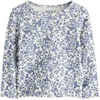 Next T-Shirt écru / bleu clair