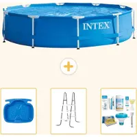Intex Piscine tubulaire rectangulaire - 366 x 76 cm - 4 pièces - Modèle S22460