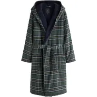 Next Peignoir long 'Borg' marine / jaune / gris / vert foncé