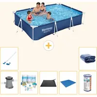 Bestway Steel Pro, piscine rectangulaire - 300 x 201 x 66 cm - 8 pièces - Modèle S21569
