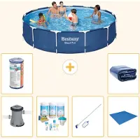 Bestway Steel Pro, piscine tubulaire ronde - 396 x 84 cm - 7 pièces - Modèle S21611