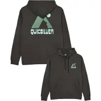 Quiksilver - Sweat en coton recyclé - Salt Water Peak Hoodie Tarmac en Coton - Taille M - Marron