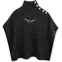 Zadig & Voltaire X60835 Poncho Noir 10 Years Fille