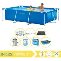 Intex Piscine rectangulaire hors sol - 260x160x65 cm - Composée de 8 pièces - Modèle S30123