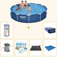 Bestway Steel Pro, piscine tubulaire ronde - 366 x 76 cm - 7 pièces - Modèle S21602