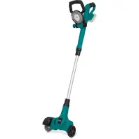 Vonroc Brosse désherbeuse sans fil 20 V – manche télescopique – brosse en acier et nylon – batterie et chargeur non inclus