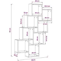 vidaXL Étagère Murale Chêne noir 90 x 15 x 119,5 cm Bois d'ingénierie