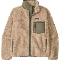 Patagonia - Veste polaire chaude et coupe-vent - W's Classic Retro-X Jkt Dark Natural w/River Rock Green pour Femme - Taille S - Beige