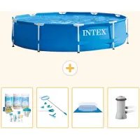 Intex Piscine tubulaire rectangulaire - 366 x 76 cm - 5 pièces - Modèle S21008