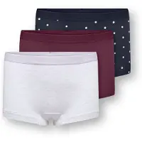 ONLY GIRLS Sous-vêtements 'KOGLOLA' bleu marine / gris clair / lie de vin
