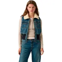 Levi's Gilet bleu denim / blanc cassé