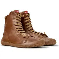 Camper pour femme. K400861-003 Bottines en cuir Peu Path+ marron (36), Plat, Lacets, Casuel