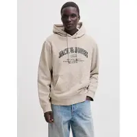 Jack & Jones Sweat-shirt 'JJEDENVER' beige / noir