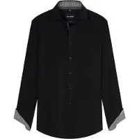 Olymp Chemise noir / blanc cassé