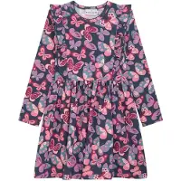 DANAMADE Robe 'Asta' bleu marine / bleu cyan / violet / rose foncé
