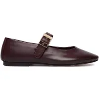 Tommy Hilfiger Ballerines TH BUCKLE LEATHER BALLERINA femmes - Bordeaux - 39