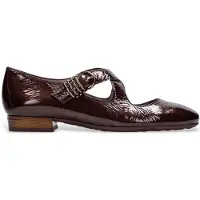 Hispanitas pour femme. HI265096 Chaussures en cuir Oslo marron (38), Plat, 1 à 3 cm, Boucle, Casuel