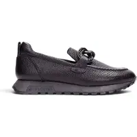 Hispanitas pour femme. HI265183 Mocassins en cuir Oregon noir (39), 1 à 3 cm, Aucun, Casuel