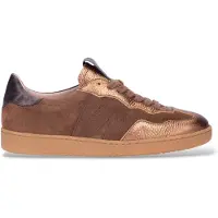 Wonders pour femme. AP-2010 Baskets en cuir Lai marron (41), Plat, Lacets, Casuel
