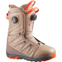 Salomon Snowboard - Boots de snowboard - Launch BOA SJ BOA Kelp/Brown Lentil/Dragon Fire - Taille 42 - Beige