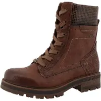 Mustang Bottines à lacets cognac