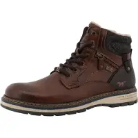 Mustang Bottines à lacets cognac / brun foncé / noir chiné