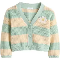Next Cardigan 'Love Bug' chamois / menthe / blanc