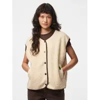 Pieces Gilet 'PCKatty' beige clair