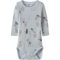 Name it Barboteuse / body 'NBMWANG' bleu-gris / marron / violet pastel / orange pastel