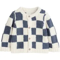 Next Cardigan bleu marine / orange / blanc cassé
