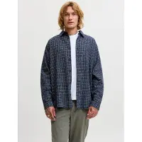 Jack & Jones Chemise 'JJCARTER' bleu marine / bleu foncé / blanc