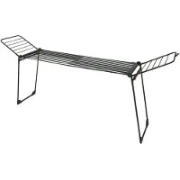 KINGHOFF Sèche-linge KH 2045, longueur 30 mètres, capacité jusqu'à 25 kg, pliable, en acier, couleur noire