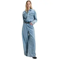 Lee 112386278 Loose Fit Long Sleeve Jumpsuit Bleu M Femme