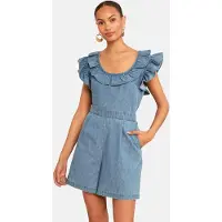 Love & roses Combinaison bleu denim