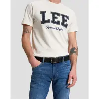 Lee - Ceinture pour hommes - 100% cuir - Ceinture avec logo en relief - Noir